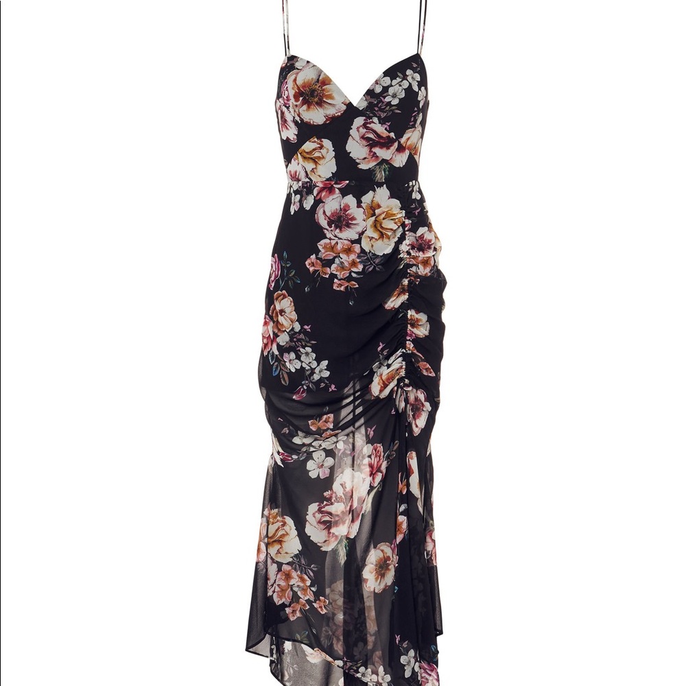 BRAND NEW NICHOLAS FLORAL RUCHED DRESS SIZE 2